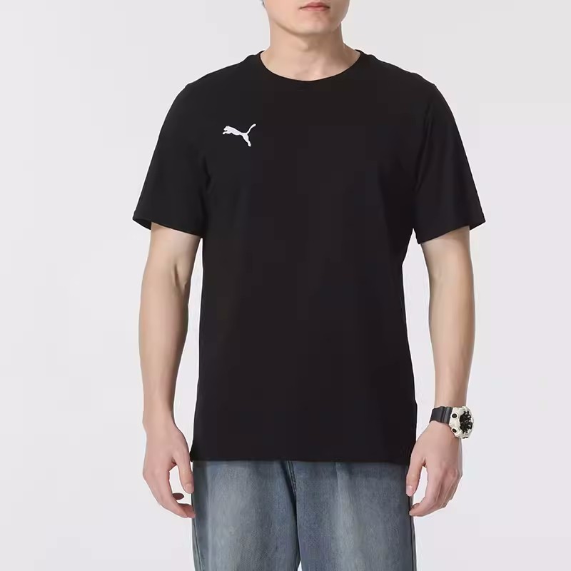 彪马(PUMA)男装新款圆领短袖跑步健身训练宽松舒适透气上衣T恤705747-04 ZP 658615-03/黑色 XS