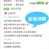2017版小学语文资料包 通用版彩色版通城学典1-6年级适用小学语文参考资一二三四五六年级年级小升初基础知识大全小考