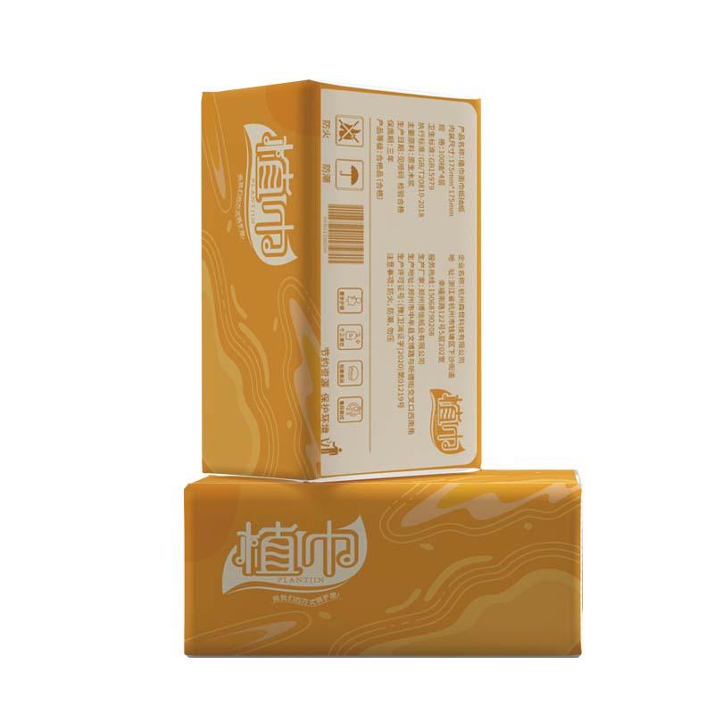 植巾(PLANTJIN)R100 4层100抽/包 面巾纸抽纸 4.00 包/提 (计价单位:提)高清大图