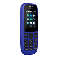 诺基亚(NOKIA) 诺基亚105 单卡 蓝色 直板按键 移动 联通2G 老人机 学生机 备用功能机