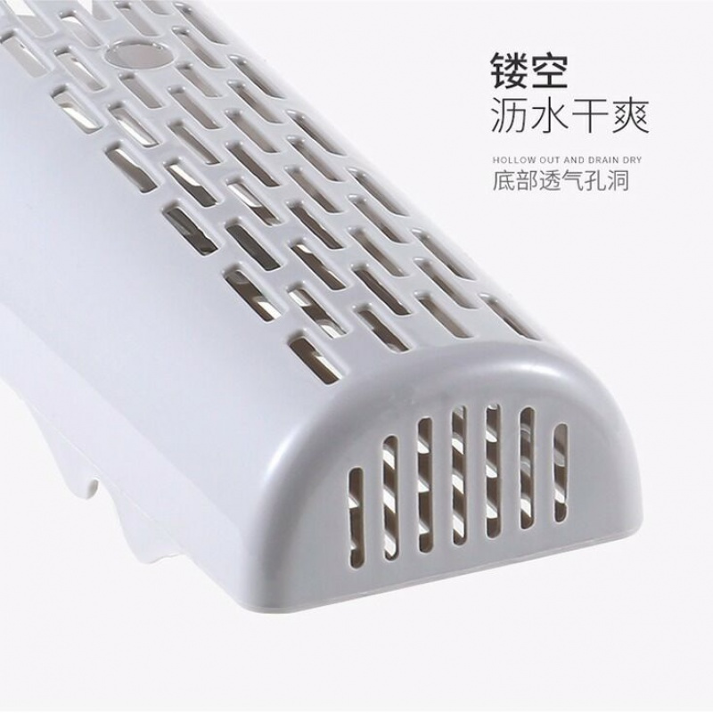筷子筒挂式家用带盖防尘免打孔筷子笼筷筒沥水筷篓厨房塑料筷架 3个装粉色(送挂钩)