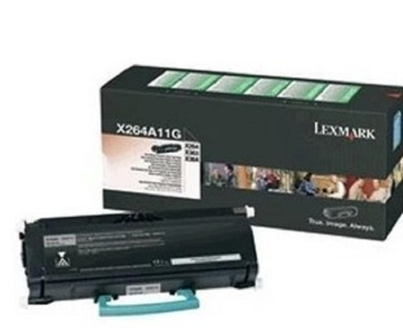 利盟 X264A11G(标准) 粉盒适用利盟 X264dn, X363dn, X364dn 打印机 3500页 单个装高清大图