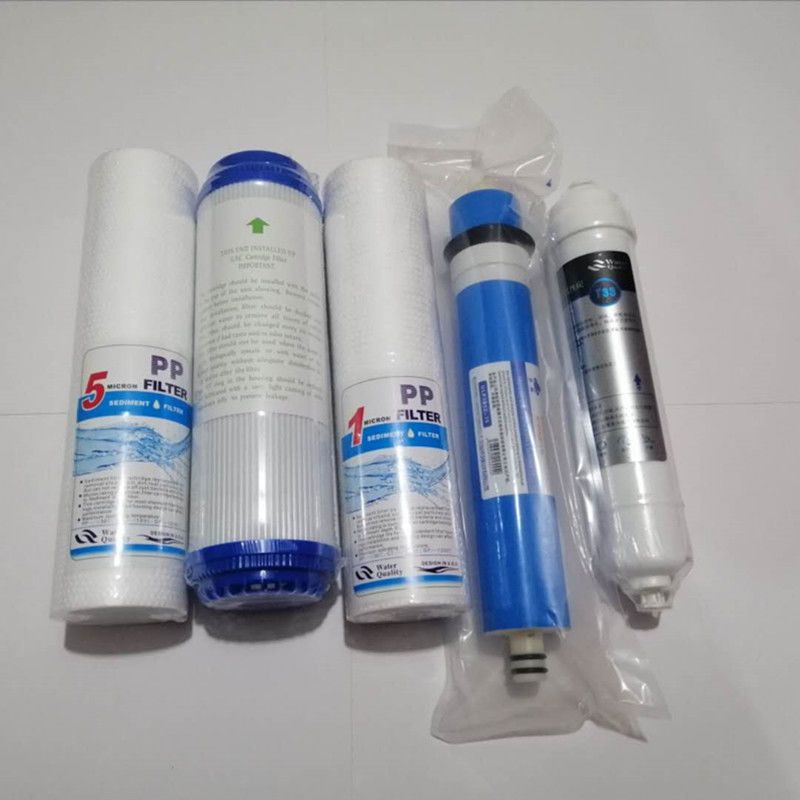 朗诗德净水器滤芯 RO75C/RO75Z/RO50C通用11寸全套净水机芯套装 前三级滤芯(拍2套送2支PP棉)