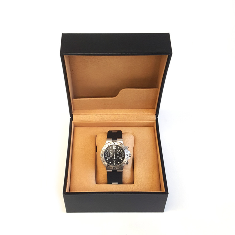 正品宝格丽bvlgari钢款sc38svd计时自动机械男表95新