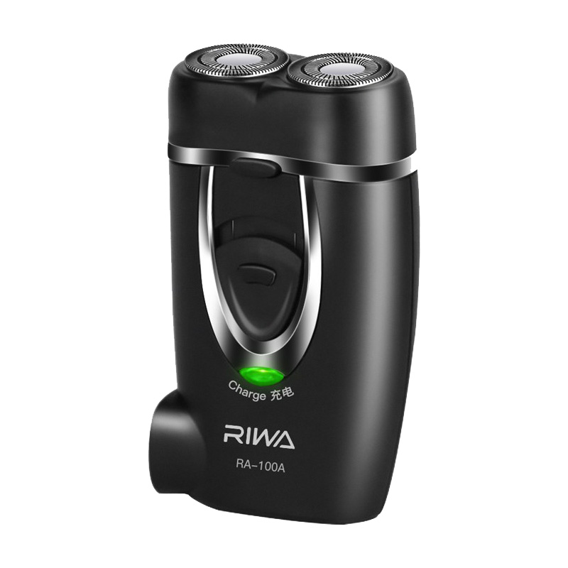 雷瓦电动剃须刀小巧机身智能旋转双刀头磨砂工艺RA-100A高清大图