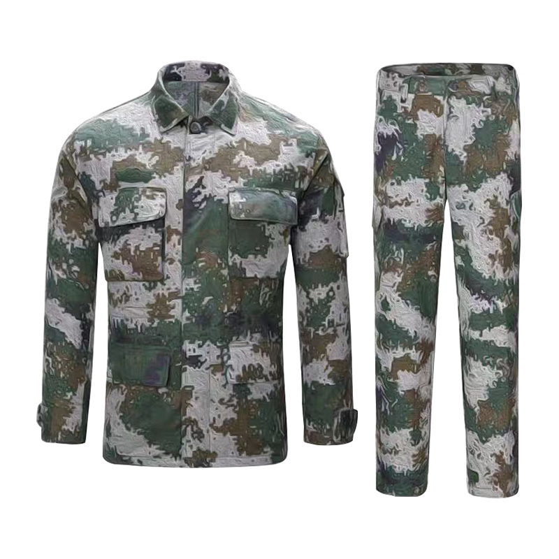 邦能之星军训迷彩服套装男女学生夏秋训练耐磨拓展批发初高中大学校教官服（迷彩6件套）N510301高清大图