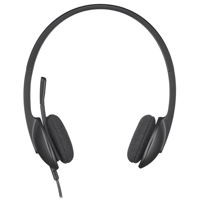 罗技(Logitech)H340游戏麦克风 电脑耳麦 头戴式有线笔记本USB耳麦 USB接口耳麦 即插即用 立体声效