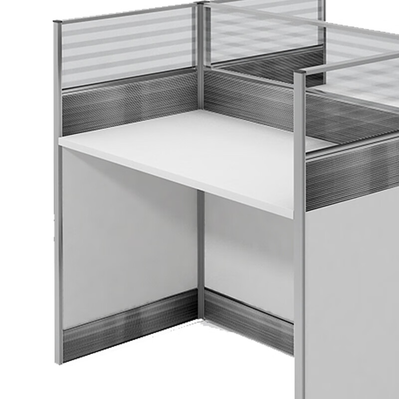 [企诺]屏风工位 QND2BYP-Z1412W 1460×1230×1100mm 人造板 组高清大图