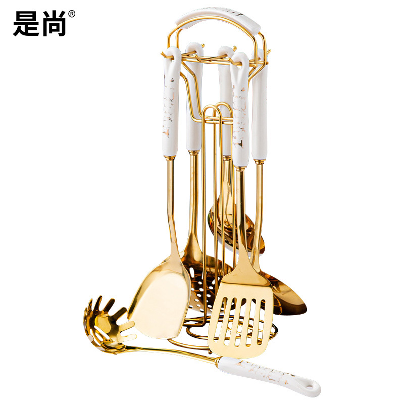 是尚 陶瓷不锈钢厨具七件套