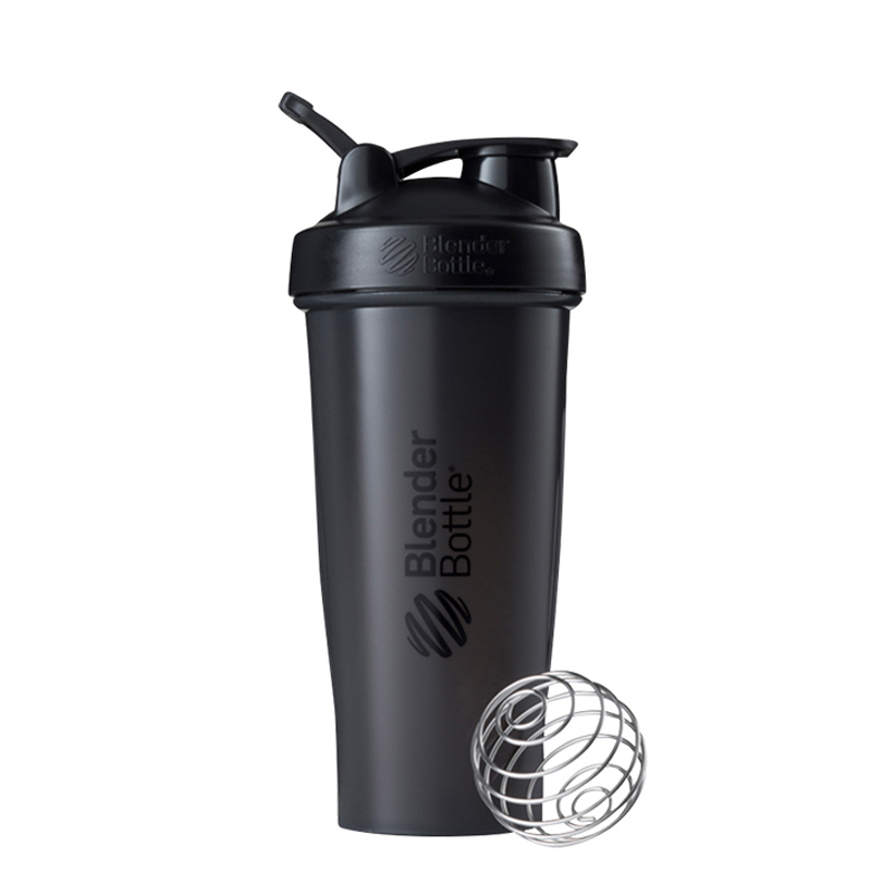 Blender Bottle 经典款中号蛋白粉摇摇杯 运动健身水杯带搅拌球 黑色 800ml