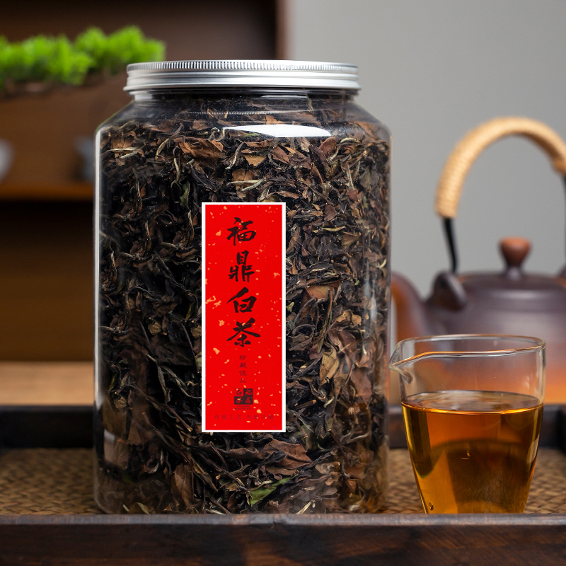 福鼎白茶陈年老白茶枣香老寿眉太姥山高山茶叶白牡丹花香贡眉散装高清大图