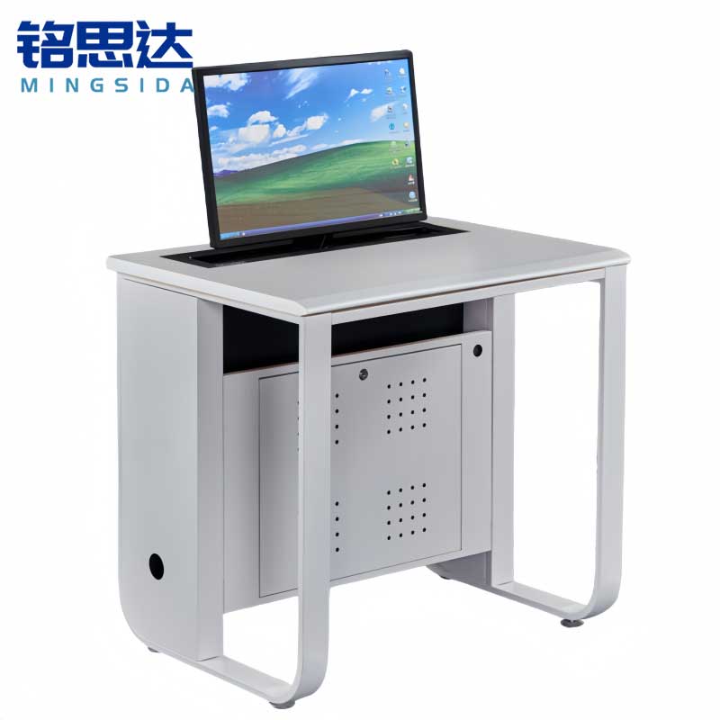 铭思达电脑升降桌单人位张高清大图