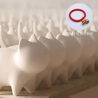 猫猫盲盒随机 钧瓷摆件可爱招财小猫全手工陶瓷茶宠车载配件送朋友毕业伴手礼物