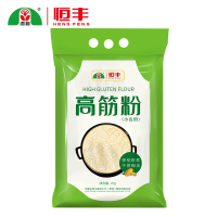 河套高筋粉4kg 高筋面粉烘焙馒头饺子面条通用面粉 小麦粉