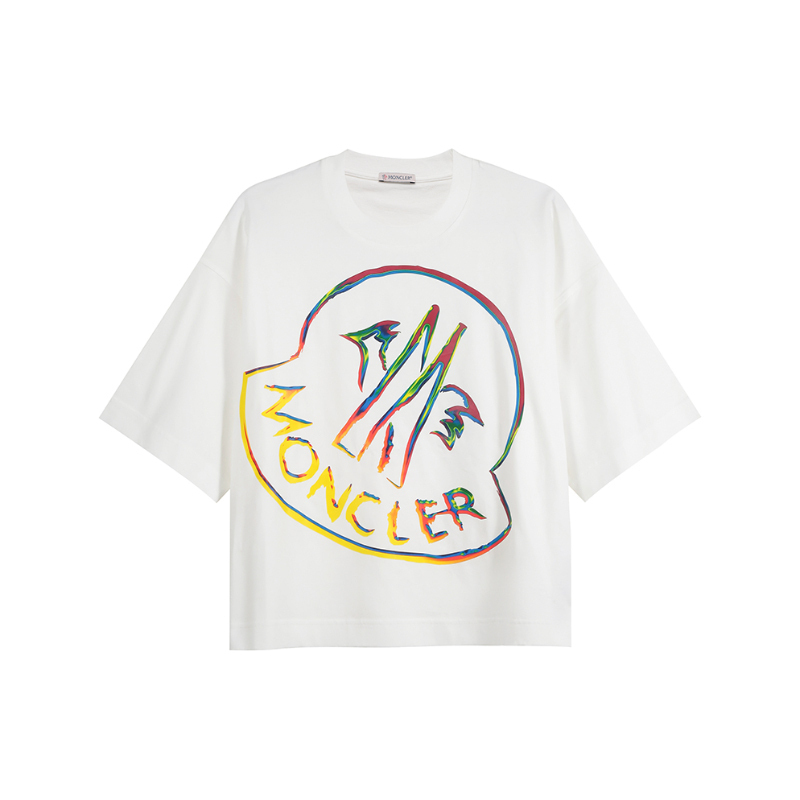 盟可睐/蒙口 moncler 女士棉质松身版圆领短袖t恤 i1 093 8c00026 899