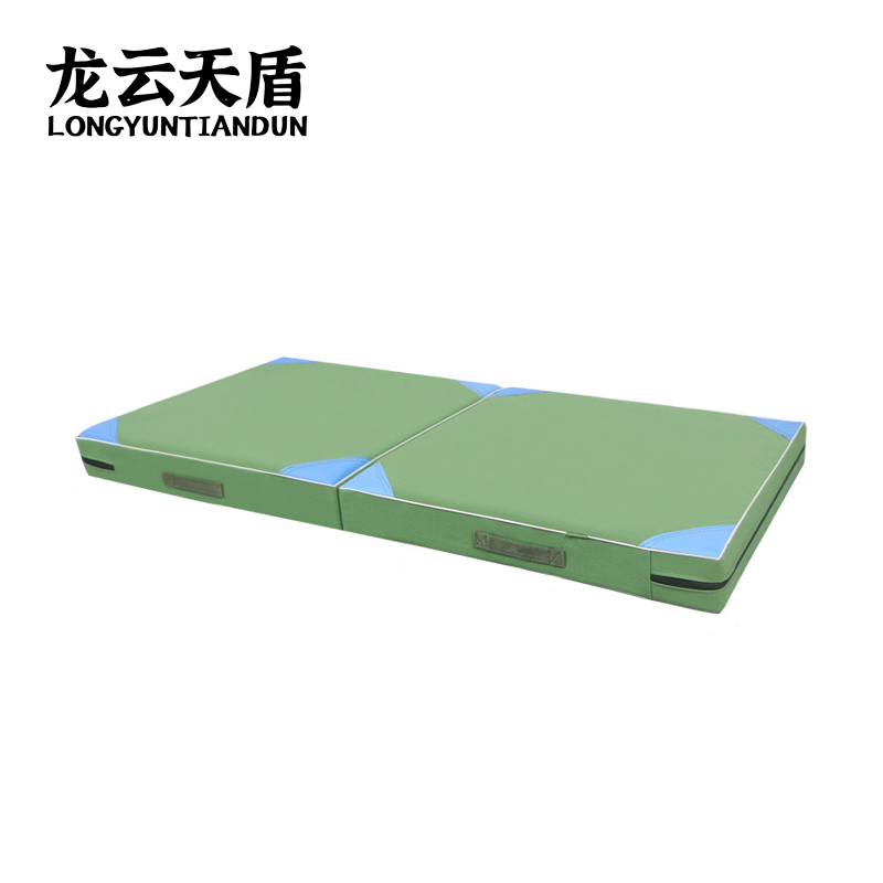 龙云天盾体操垫体育训练折叠加厚帆布仰卧起坐垫跳高垫两折款训练防护垫体操垫200*100*5CM