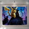 美帮汇Detective Pikac大侦探背景布挂布个性宿舍背景墙布挂毯