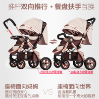 婴儿推车双向推行儿童手推车 宝宝可坐可平躺全蓬四轮避震折叠BB轻便婴儿车