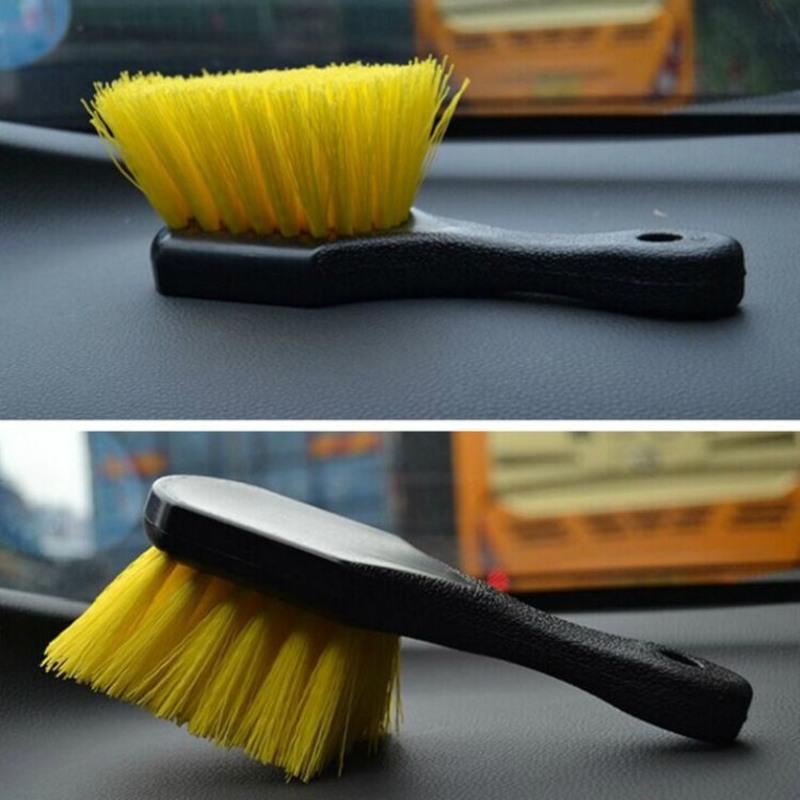 汽车洗车轮毂刷轮胎刷清洁清洗车轮专用软毛钢圈黄毛刷子工具一把>800