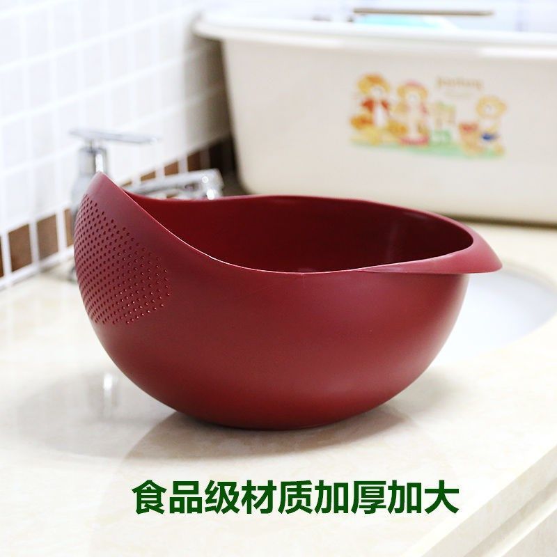 加厚加大绿色 加厚加大淘米器塑料沥水篮厨房用品洗菜篮子家用漏盆水果篮子