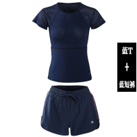 韩国健身服女2018夏季性感瑜伽服宽松网纱速干跑步健身房运动套装