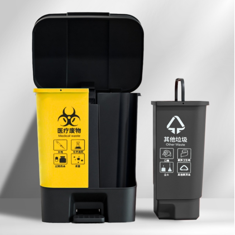 攸形 脚踏式 垃圾桶高清大图