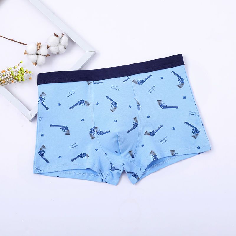 95棉儿童内裤男童平角男孩胖中大童中学生青少年四角纯棉短裤