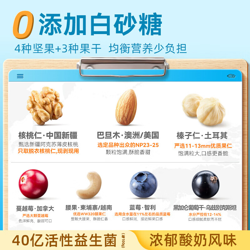 洽洽 小蓝袋益生菌每日坚果23*7日装161g(袋)高清大图