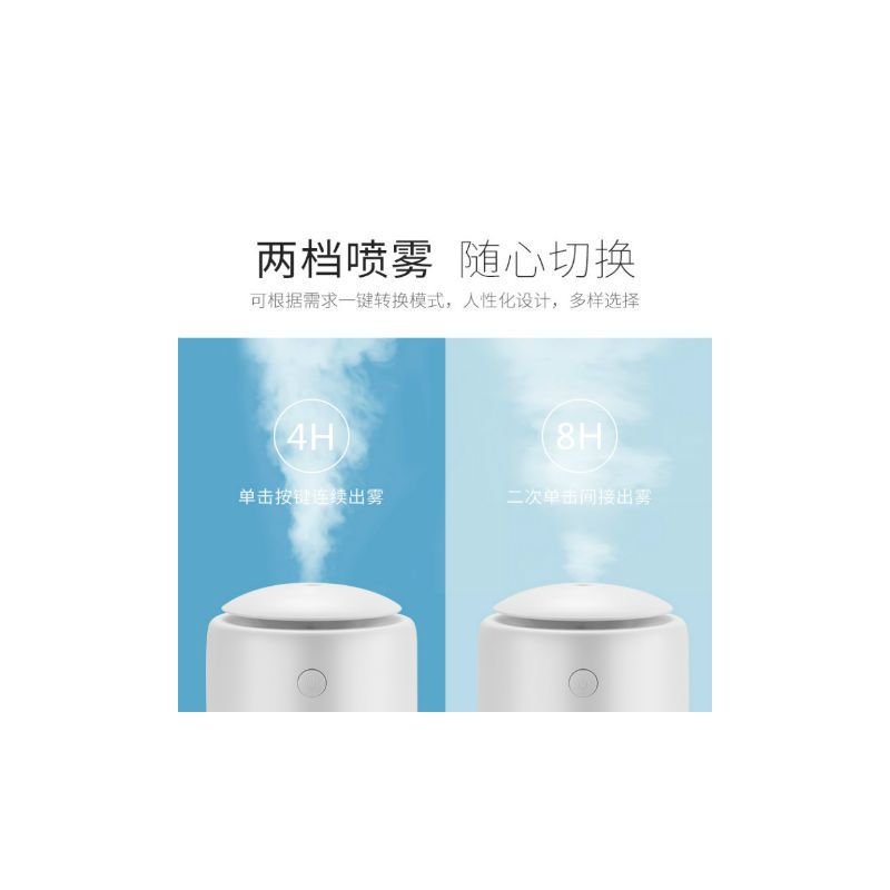可充电加湿器家用迷你卧室静音大容量车载空气净化恒湿喷雾香薰机|玫瑰红 配送植物香薰精[1瓶]