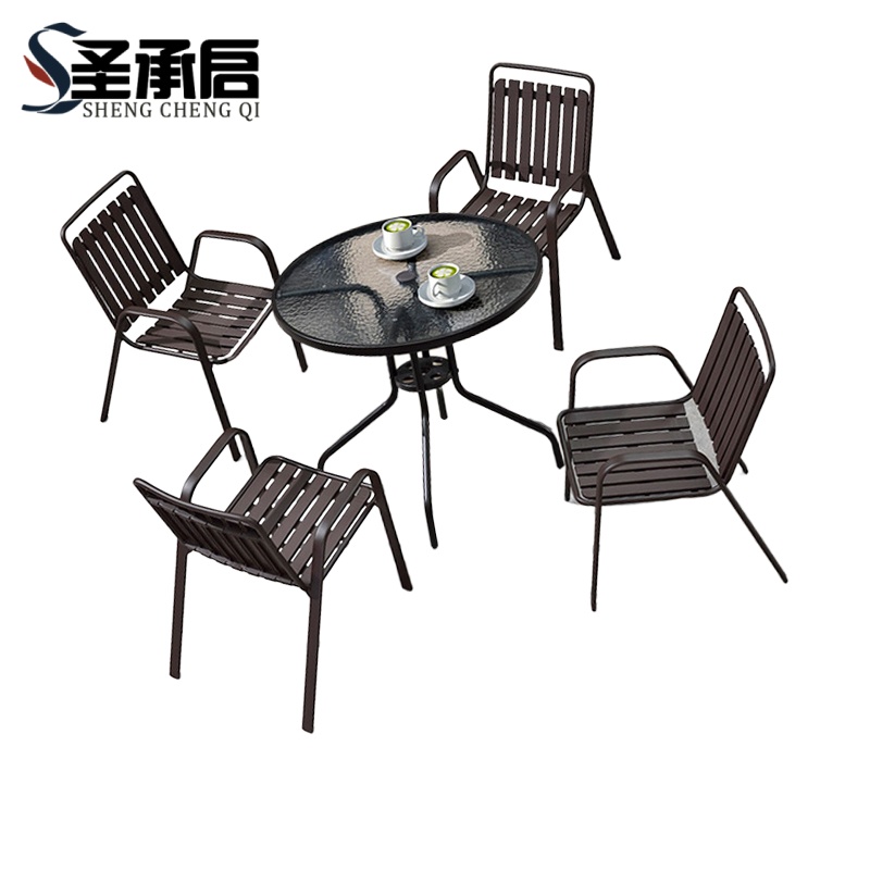 圣承启 桌椅 圆桌*4椅 套高清大图