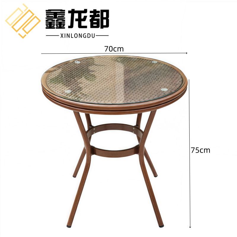 鑫龙都户外桌四椅70cm套高清大图