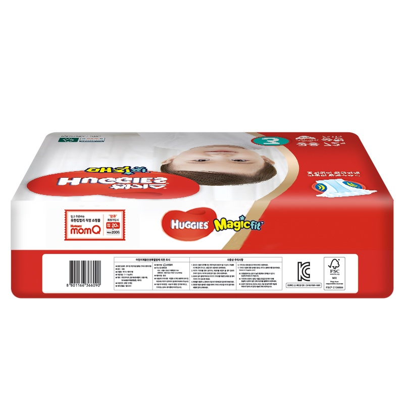 好奇(Huggies)魔法纸尿裤 中号尿不湿 M72片 (6-11kg) 男女通用 韩国原装进口