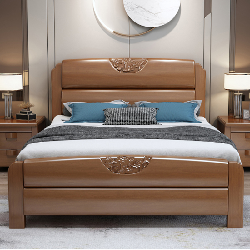 臻远ZY-SMC-130 现代简约实木床双人床 1.5米简约床