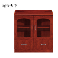 施兴天下胡桃色餐边柜简约茶水柜二门800*400*860