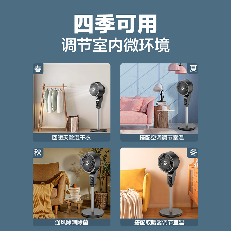 飞利浦(PHILIPS)电风扇家用空气循环扇直流变频节能落地风扇智能遥控定时客厅大风量立式遥头 ACR3142CFF高清大图