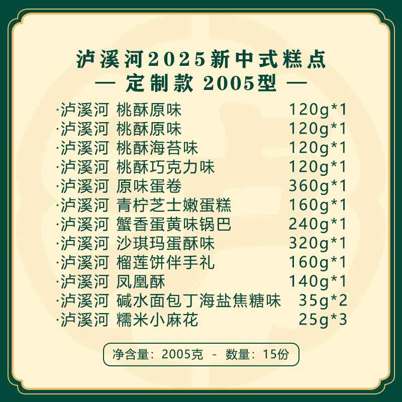 泸溪河桃酥糕点组合 中式糕点心饼干早餐网红休闲零食礼盒 中式糕点礼盒2005g高清大图