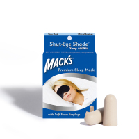 MACK’S 眼罩耳塞睡眠套装 遮光静音 办公室学生宿舍防吵防噪音防呼噜 美国进口 耳塞1副眼罩1只