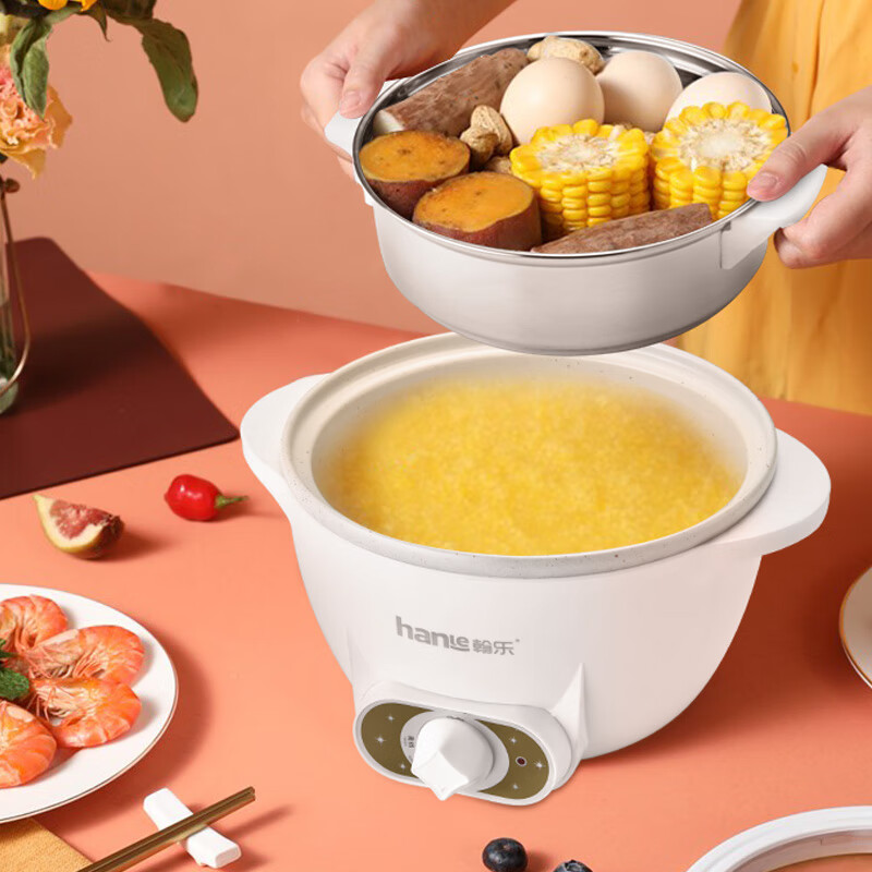 翰乐 多 功能 迷你 电煮锅HL-YXSG70(双耳带格)高清大图