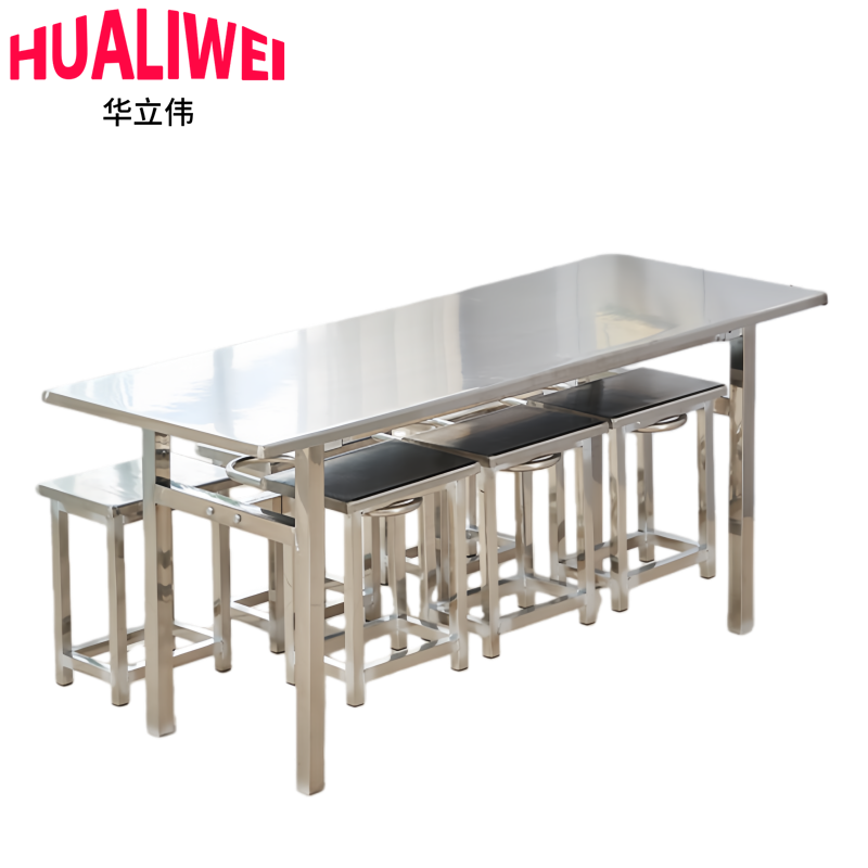 不锈钢长餐桌高清大图