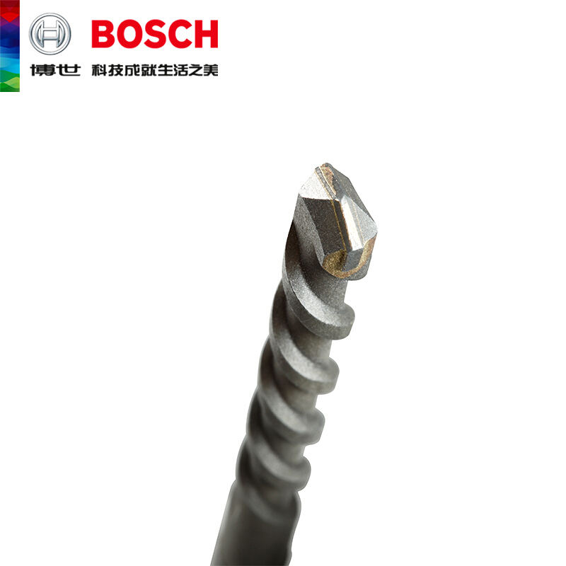 【苏宁自营】博世(BOSCH)原装方柄四坑1系2刃电锤钻头用于砖墙混凝土钻孔电动工具配件 8X130/200MM单支装