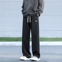 休闲运动裤子男士2024春秋新款潮流宽松直筒卫裤美式百搭阔腿长裤_07