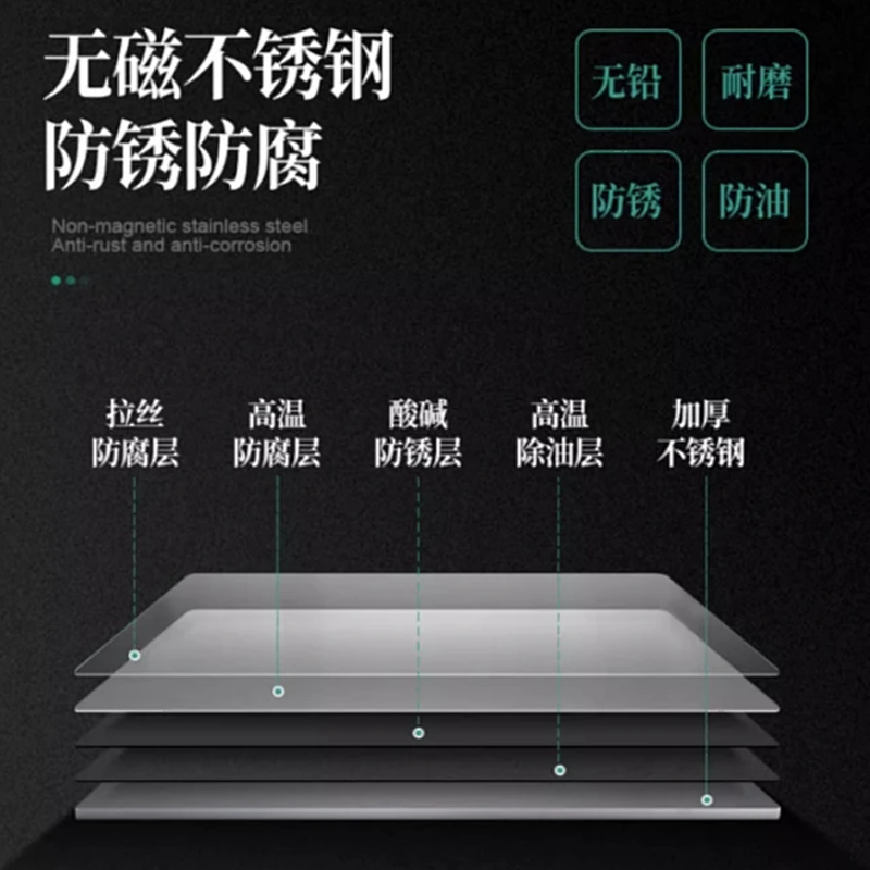 瑞宇201不锈钢单通柜700*800*800mm高清大图