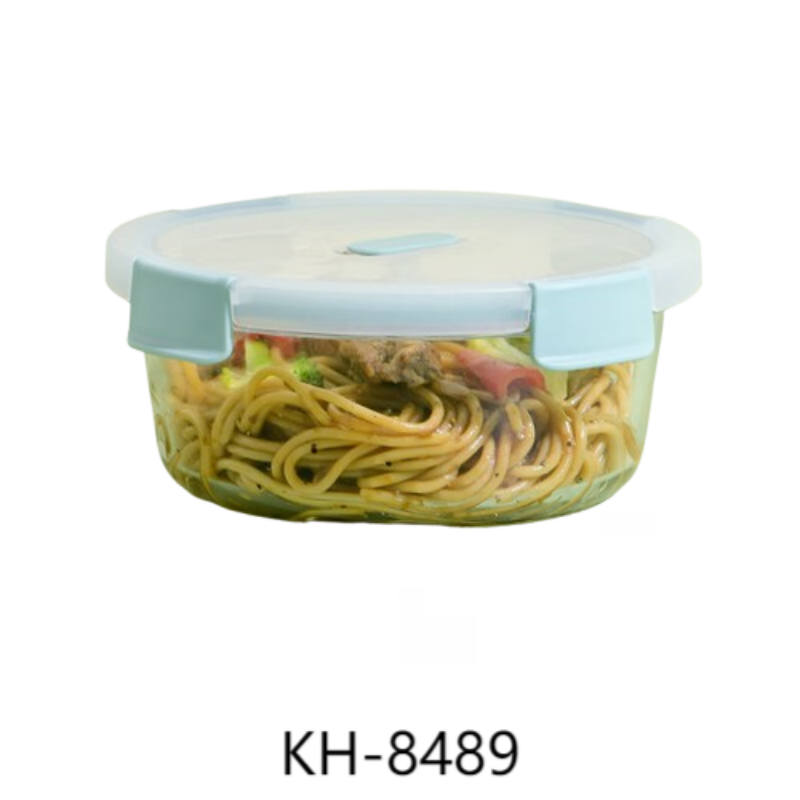 禧天龙(Citylong) KH-8489玻璃保鲜盒(蓝青) 厨房食物冷冻冷藏水果鸡蛋储物盒950ml