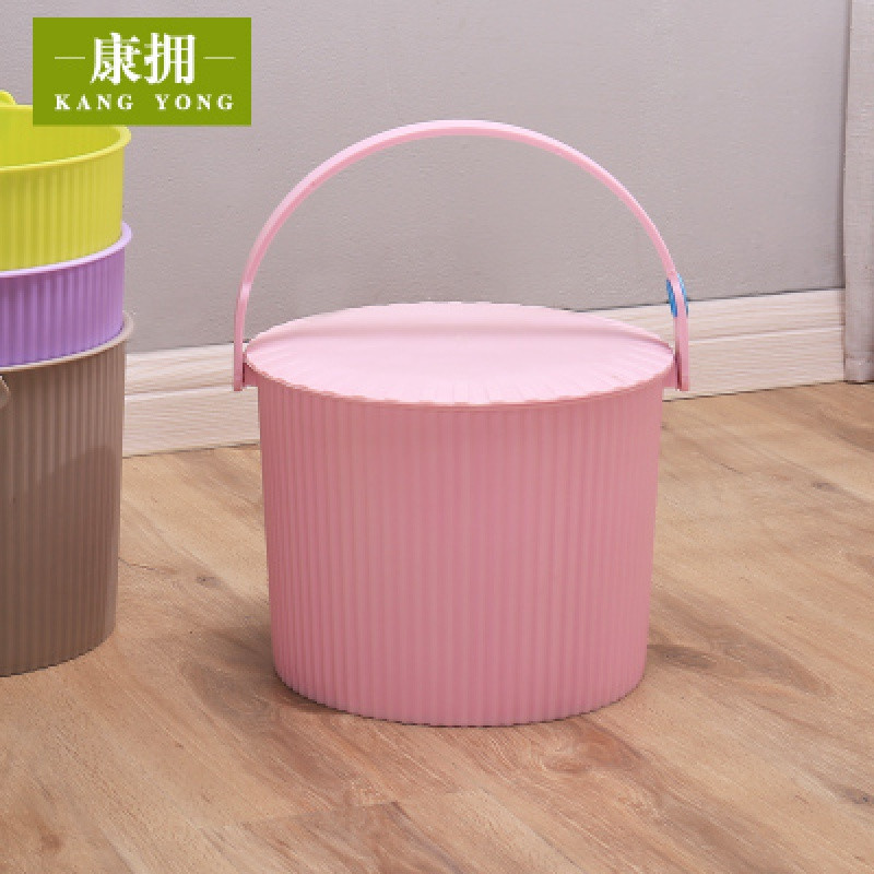 热销加厚塑料幼儿园收纳桶凳带盖可坐洗澡篮洗车钓鱼储物手提水桶