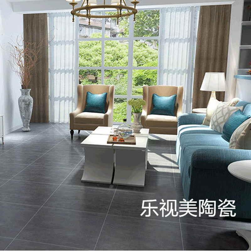水泥灰色仿古砖600X600客厅防滑地砖800X800地板砖工程砖复古瓷砖壹德壹