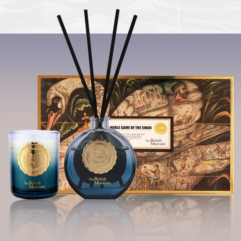 大英博物馆香薰蜡烛天鹅香氛礼盒卧室无火精油礼盒送男女生日新婚情人节礼物