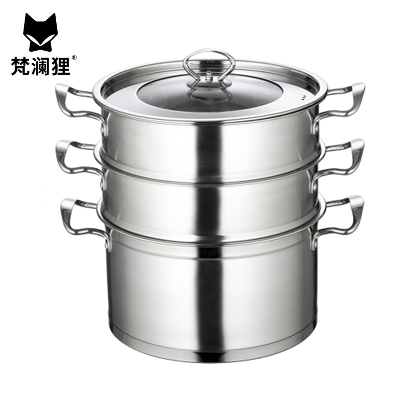 梵澜狸三层蒸锅D78 个高清大图