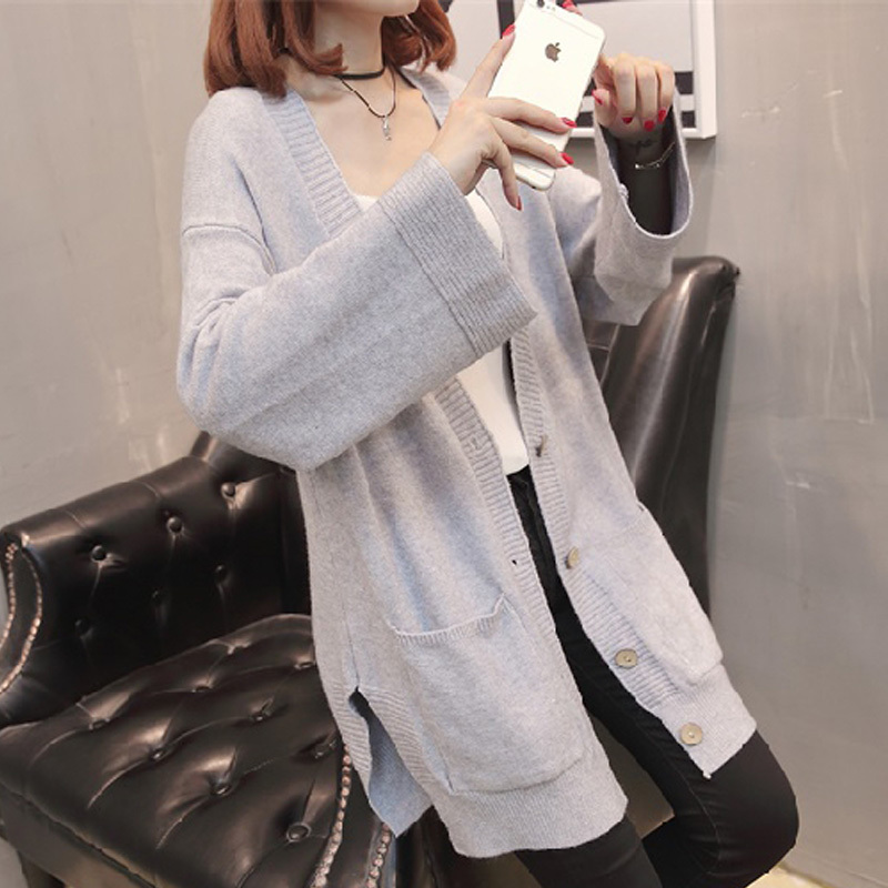女2018新款 chic罩衫薄款复古小清新毛衣甜美粗线套头毛针织衫