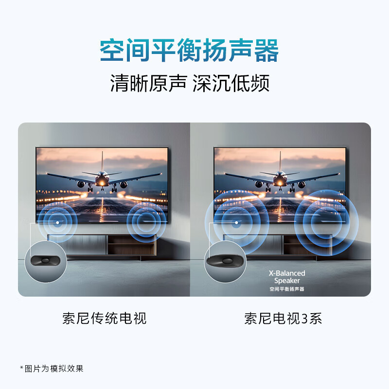 索尼(SONY)K-75S30 75英寸 索尼电视3系 4K HDR 智能网络 WiFi 投屏 语音 全面屏电视 新品