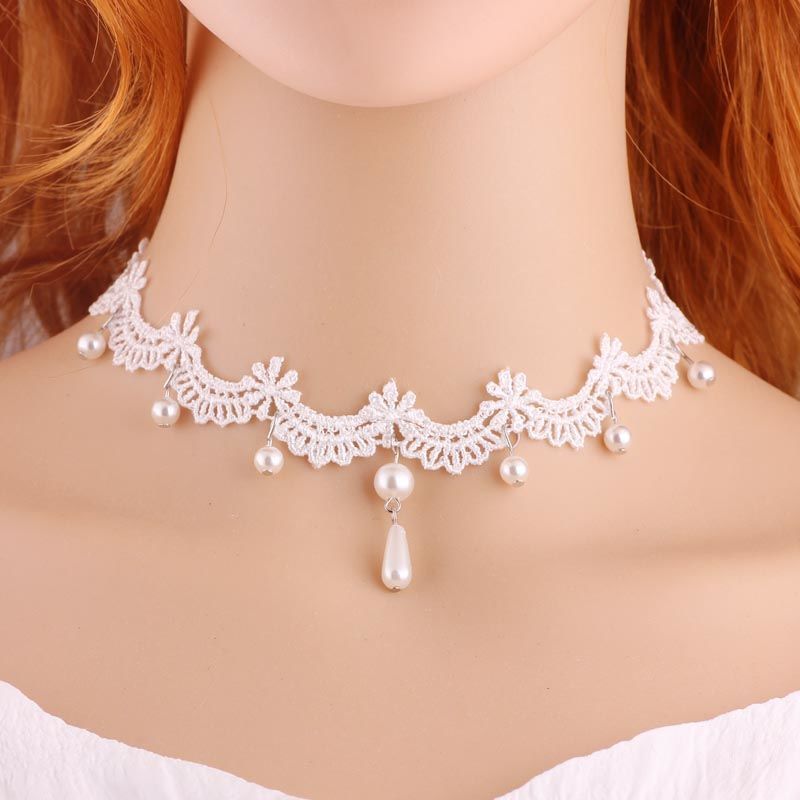 韩版锁骨链蕾丝项链女性感气质项圈短款百搭ins黑色脖子颈链配饰yx836